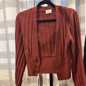 Wilfred Women's Cardigan in Rich Rust